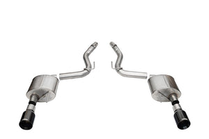 CORSA Performance 21253BLK Corsa 2024+ fits Ford Mustang GT Sport Axle-Back Dual Rear Exit with 4.5in Straight Cut Black PVD Tips