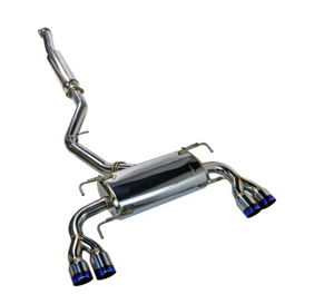 Remark RK-C2076S-02T 08-14 fits Subaru WRX STi GR Hatch Sports Touring Cat-Back Exhaust - Burnt Quad Tips (Resonated)
