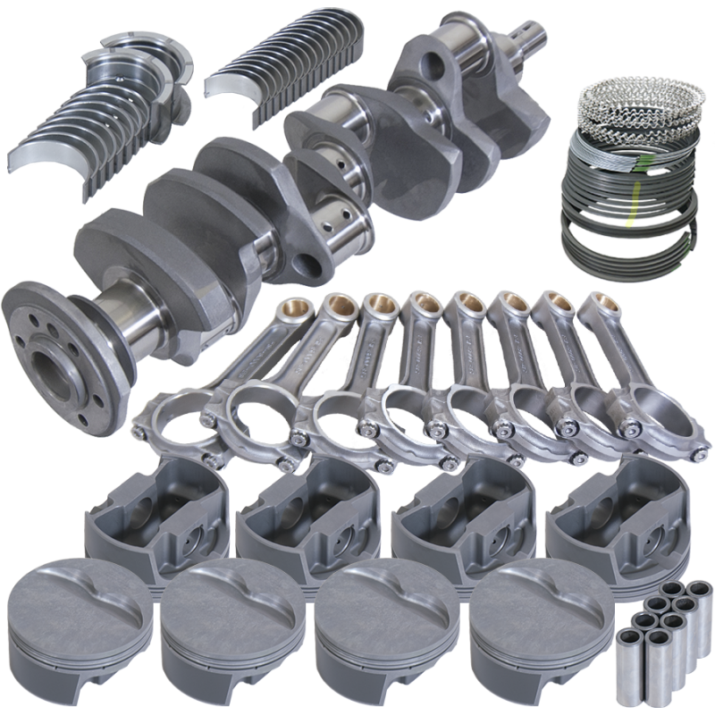 Eagle 62011060 fits Chevy 350 3.750in Crank 6.000in I-Beam Rods -5cc Flat Top 4.060in Pistons Rotating Assembly