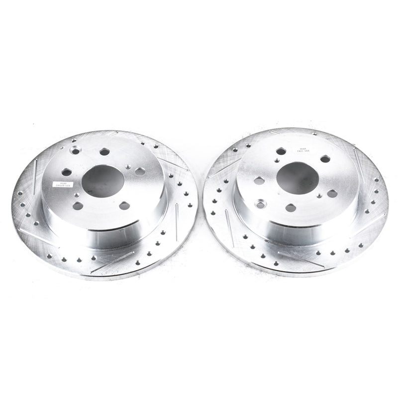 PowerStop fits Lexus 10-12 HS250h Rear Evolution Drilled & Slotted Rotors - Pair