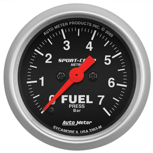 AutoMeter 3363-M Autometer 2-1/16in 7BAR Digital Stepper Motor Sport-Comp Fuel Pressure Gauge