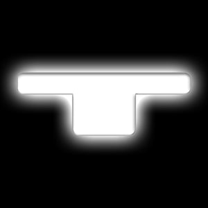 ORACLE Lighting 3140-T-001 Universal Illuminated LED Letter Badges - Matte Wht Surface Finish - T