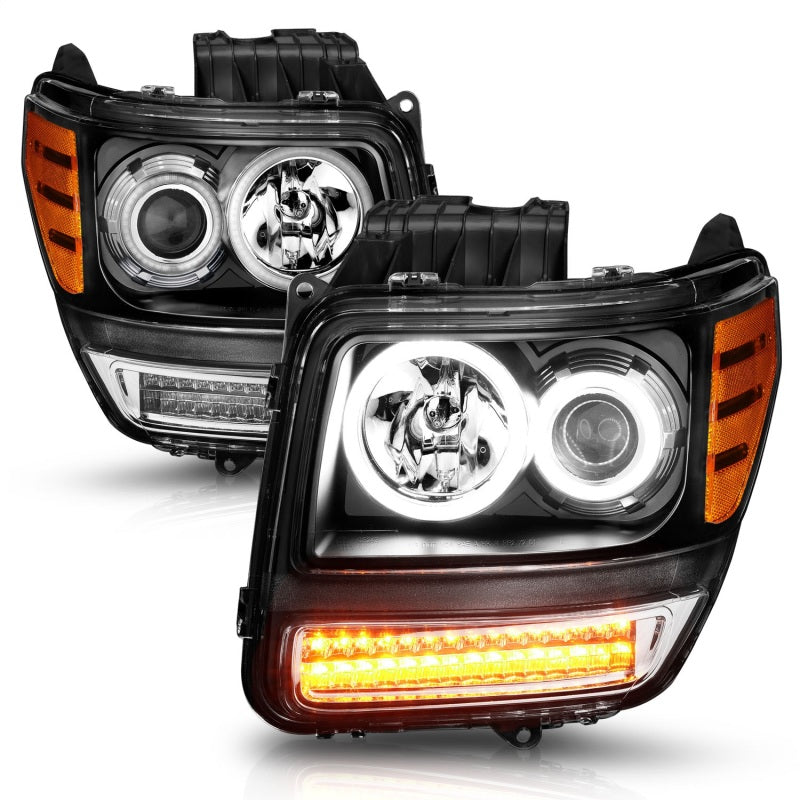 ANZO 111145 2012 fits Dodge 07-20 Nitro Projector Headlights w/ Halo Black (CCFL) G2