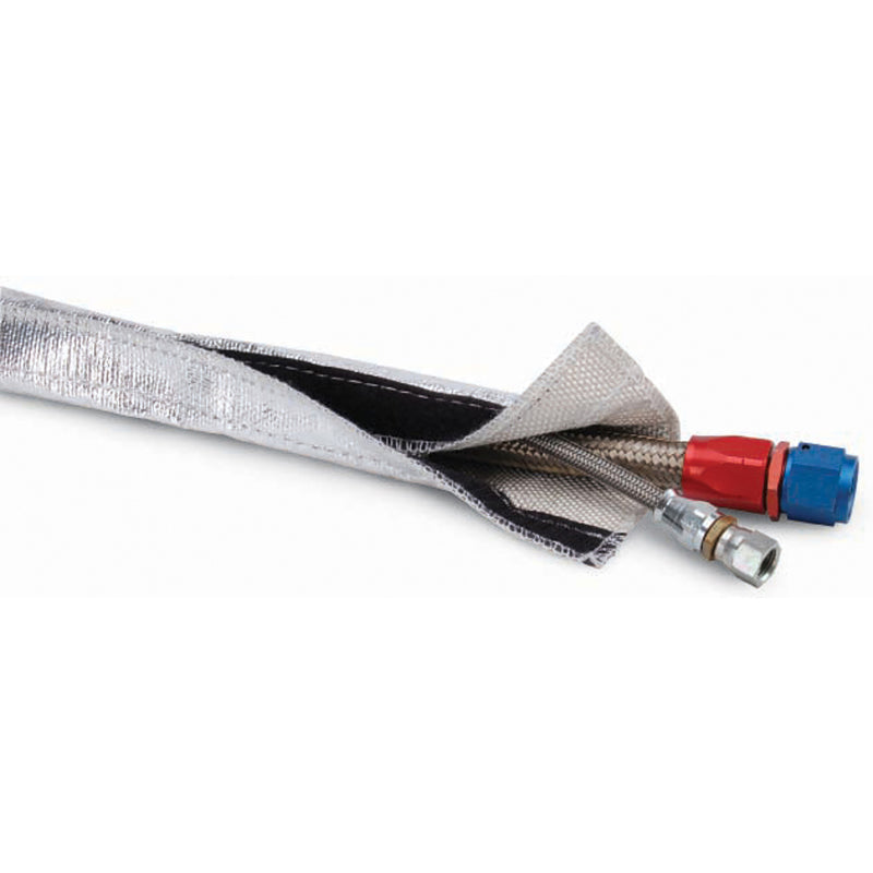 DEI  10405 Heat Shroud 1in I.D. x 3ft - Aluminized Sleeving - Hook and Loop Edge