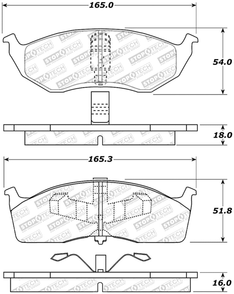 Stoptech 305.0642 Street Select Brake Pads