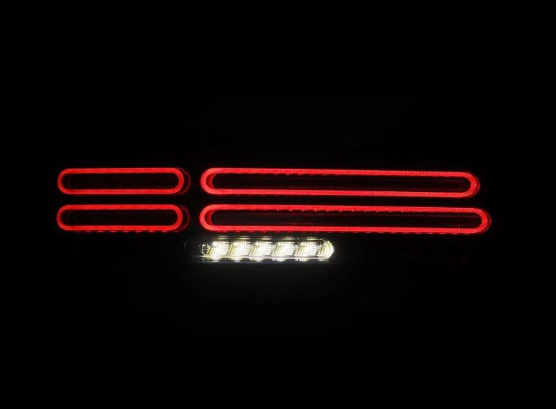 AlphaRex 691022 23-25 fits Nissan Z Nova-Series Quad-Loop Style Prismatic LED Tail Lights - Alpha Black