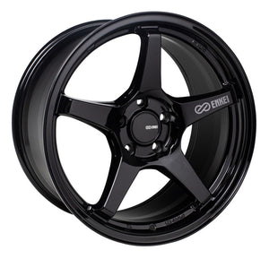 Enkei 521-880-4445BK TS-5 18x8 5x112 45mm Offset 72.6mm Bore Gloss Black
