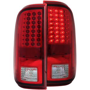 ANZO 311050 2008-2015 fits Ford F-250 LED Taillights Red/Clear