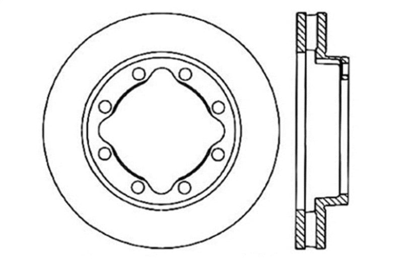 Stoptech 128.66026R Drilled Sport Brake Rotor