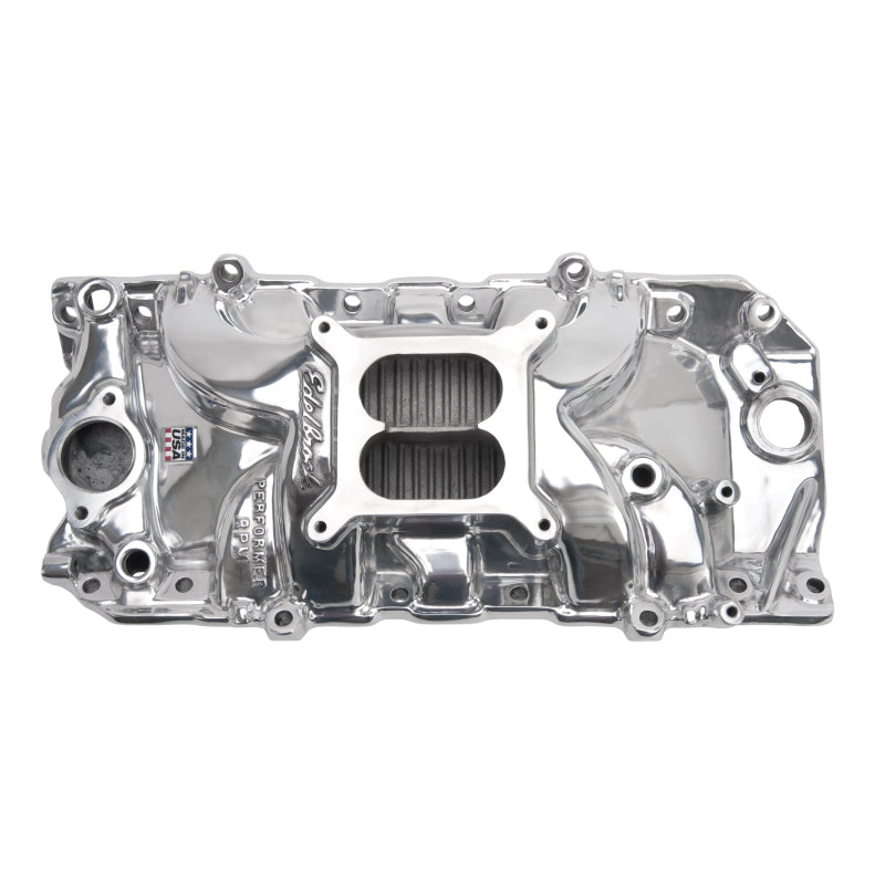 Edelbrock 75611 Polished B/B fits Chevy O-Port RPM Air-Gap Manifold