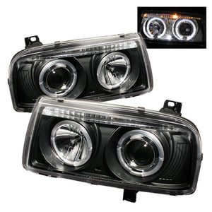 Spyder 5012197 fits Volkswagen 93-98 Jetta III Projector Headlights LED Halo Bl