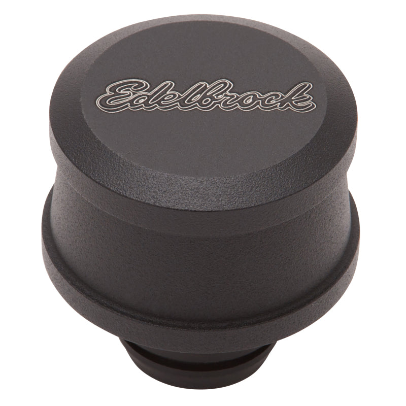 Edelbrock 42133 Billet Aluminum Breather w/ Black Powder Coat Finish
