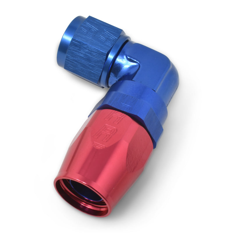 Russell 613640 Performance -6 AN Red/Blue 90 Degree Forged Aluminum Swivel Hose End
