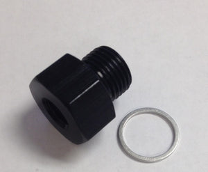 Fragola 493025-BL 3/4in NPT Oil Temp Adapter Black