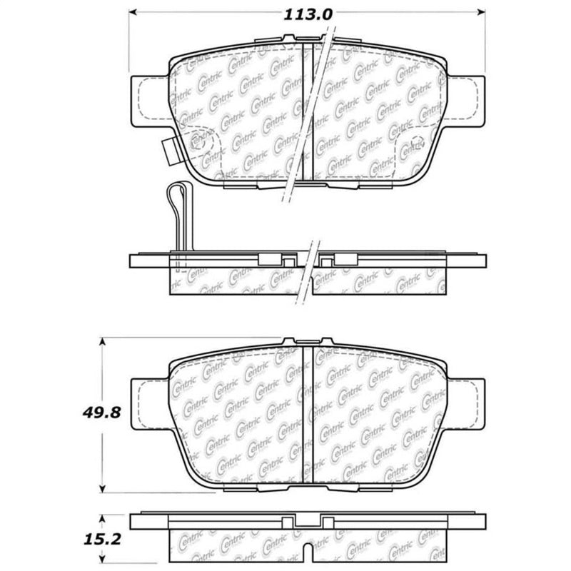 Stoptech 308.1103 Street Touring 06-13 Honda Ridgeline / Acura TL Rear Brake Pads