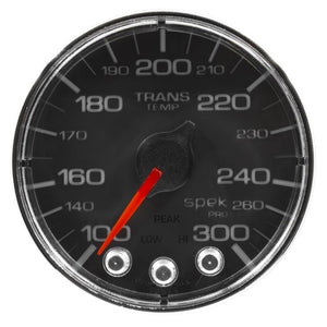 AutoMeter P346318 Autometer Spek-Pro Gauge Water Temp 2 1/16in 300f Stepper Motor W/Peak & Warn Blk/Chrm