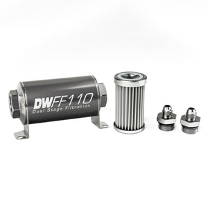 DeatschWerks 8-03-110-005K-6 Stainless Steel 6AN 5 Micron Universal Inline Fuel