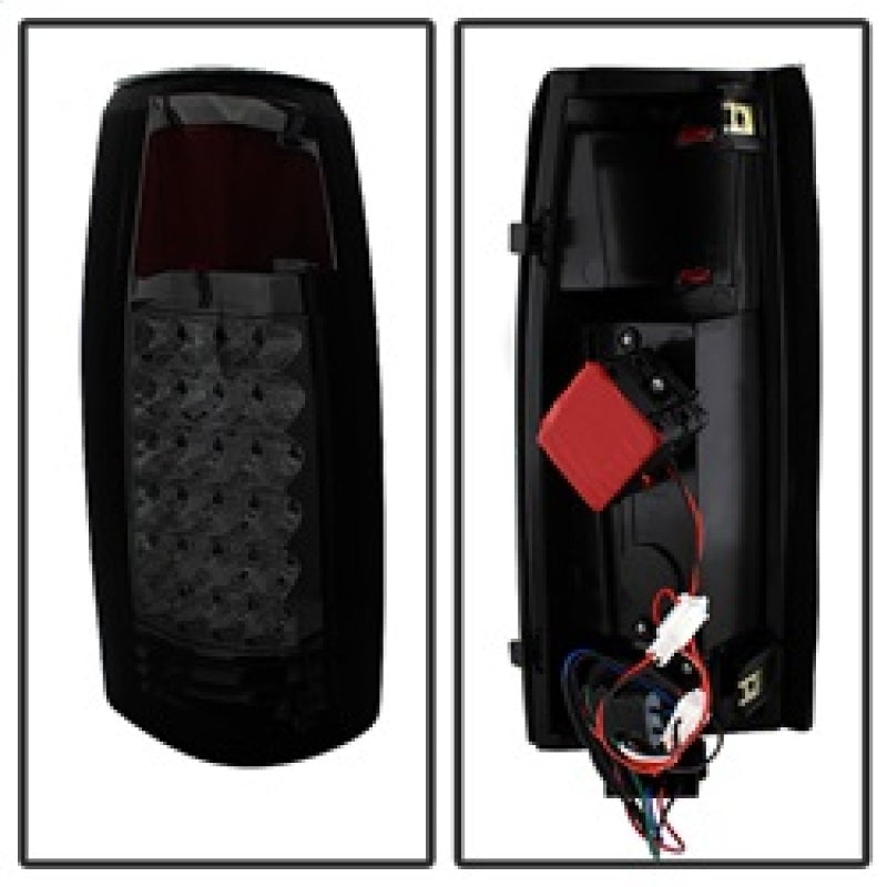 9032752 Xtune Yukon Denali LED Tail Lights w/ 3rd LED Brake Light Smoked ALT-J