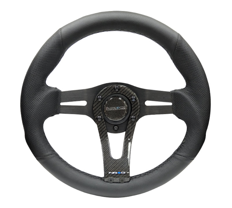 NRG RST-002RCF Reinforced Steering Wheel (320mm) w/Carbon Center Spoke