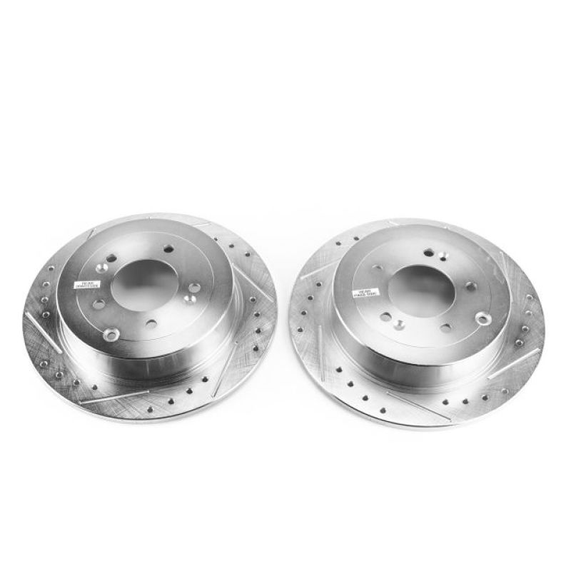 PowerStop fits Hyundai 16-18 Tucson Rear Evolution Drilled & Slotted Rotors -