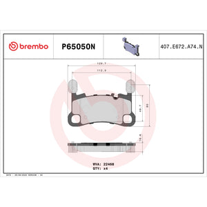 Brembo OE P65038N 20 21 fits Porsche 911/Panamera/Cayman/718 Cayman/718 Spyder R
