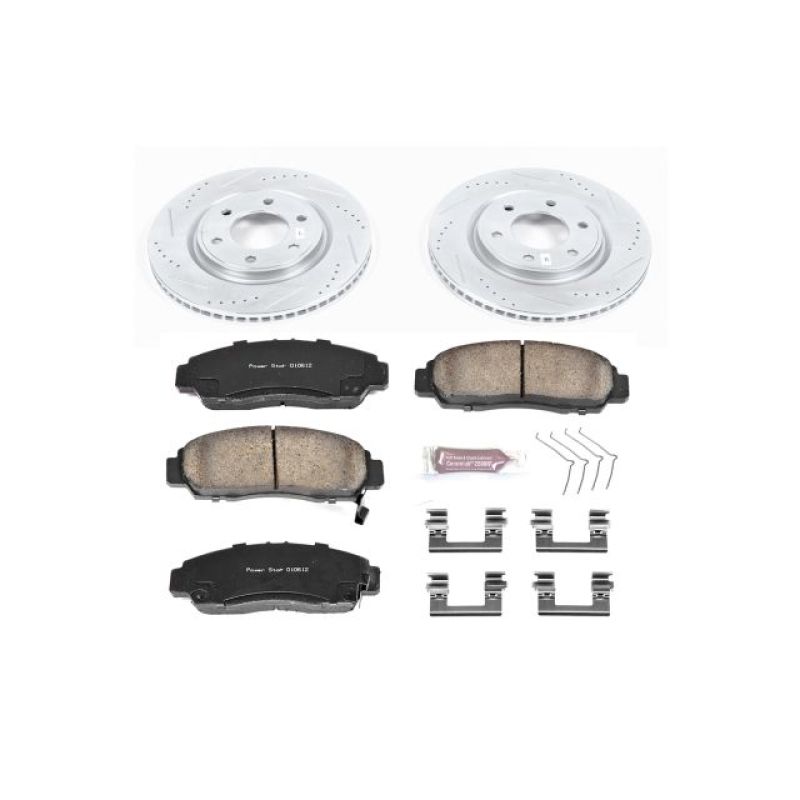 PowerStop K6321 fits Infiniti 11-13 QX56 Front Z23 Evolution Sport Brake Kit