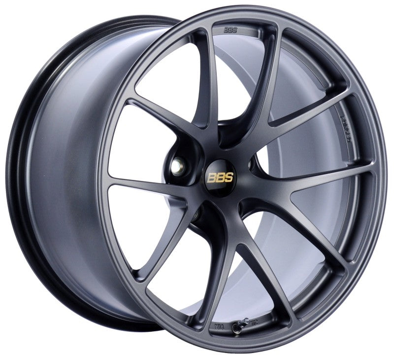 BBS RIA003MGR RI-A 18x9.5 5x114.3 ET22 Matte Graphite Wheel -82mm PFS/Clip Required