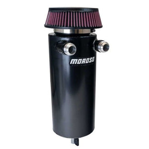 Moroso 85757 6in Diameter Dual -16AN Inlet Aluminum Breather Tank Catch Can - Blk