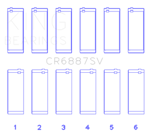 King CR6887SV fits BMW B58B30A Performance Rod Bearing Set