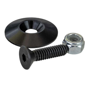 Moroso 71687 1.25in Taper Washer - Black Anodized (10 Pack w/Hardware)