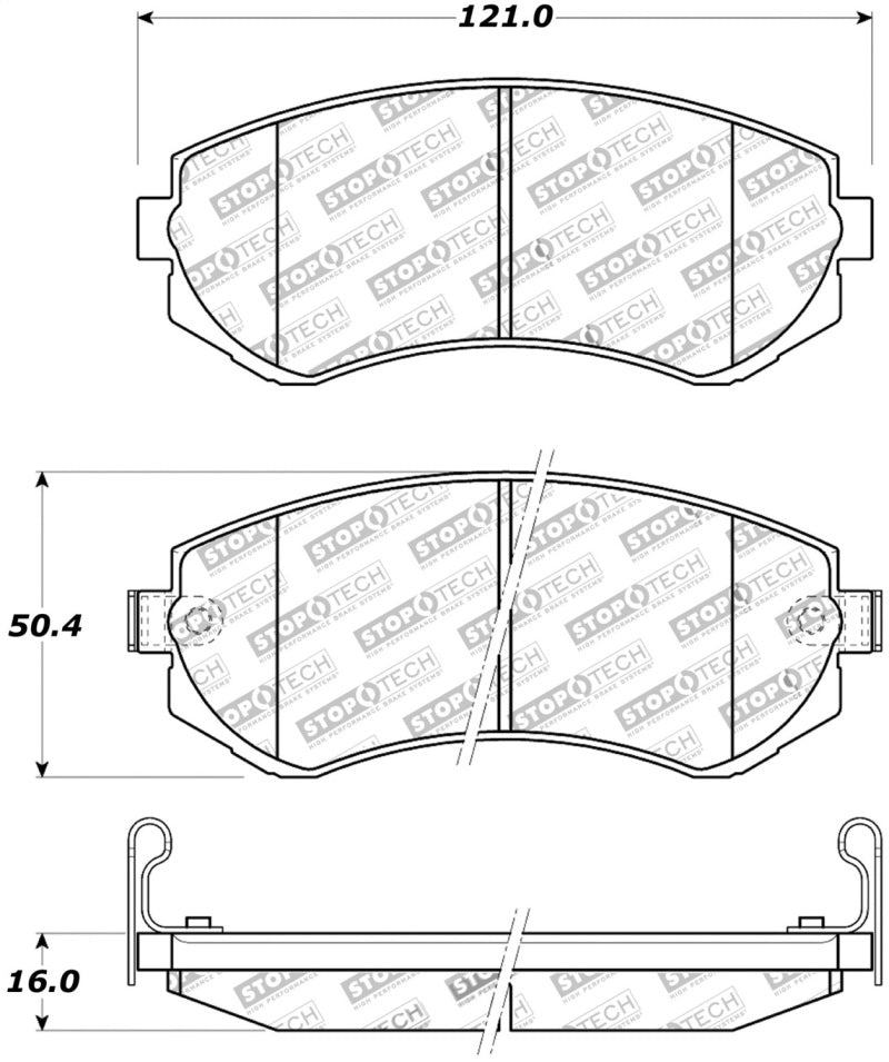 Stoptech 308.0422 Street Touring 89-06/96 fits Nissan 240SX Front Brake Pads