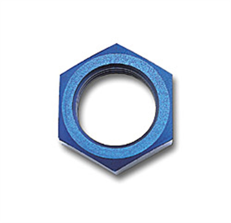 Russell 661890 Performance -6 AN Bulkhead Nuts 9/16in -18 Thread Size (Blue)