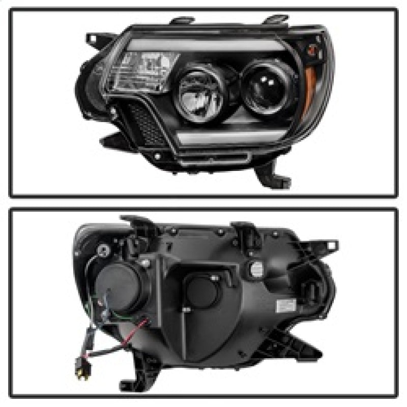 Spyder 5081711 fits Toyota 12-15 Tacoma Projector Headlights Light Bar DRL Blac