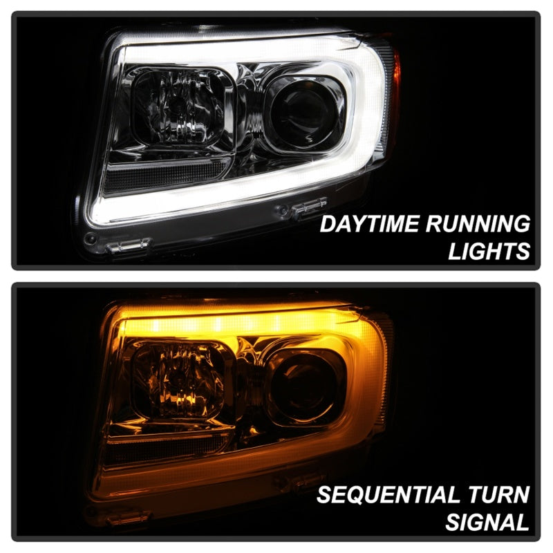 Spyder 5085801 fits Jeep 11-13 Grand Cherokee - Light Bar Proj Headlights - Hal