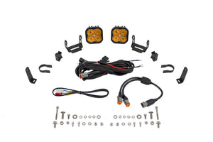 Diode Dynamics DD7666 SS3 LED Bumper 1 1/2 In Roll Bar Kit Max - Yellow SAE Fog (Pair)