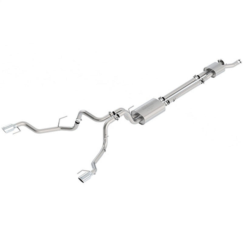 fits Ford Racing M-5200-F15RSC 2017 F150 Raptor 3.5L Sport Cat-Back Exhaust System Dual Rear Exit w/ Chrome Tips