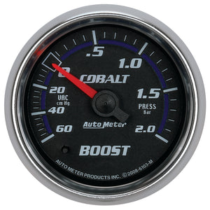 AutoMeter 6103-M Autometer Cobalt 52mm 2 BAR Mechanical Boost Gauge