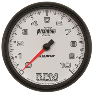 AutoMeter 7598 Autometer Phantom II 5in Electrical 10K RPM In-Dash Tachometer