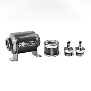 DeatschWerks 8-03-070-040K-516 Stainless Steel 5/16in 40 Micron Universal Inlin
