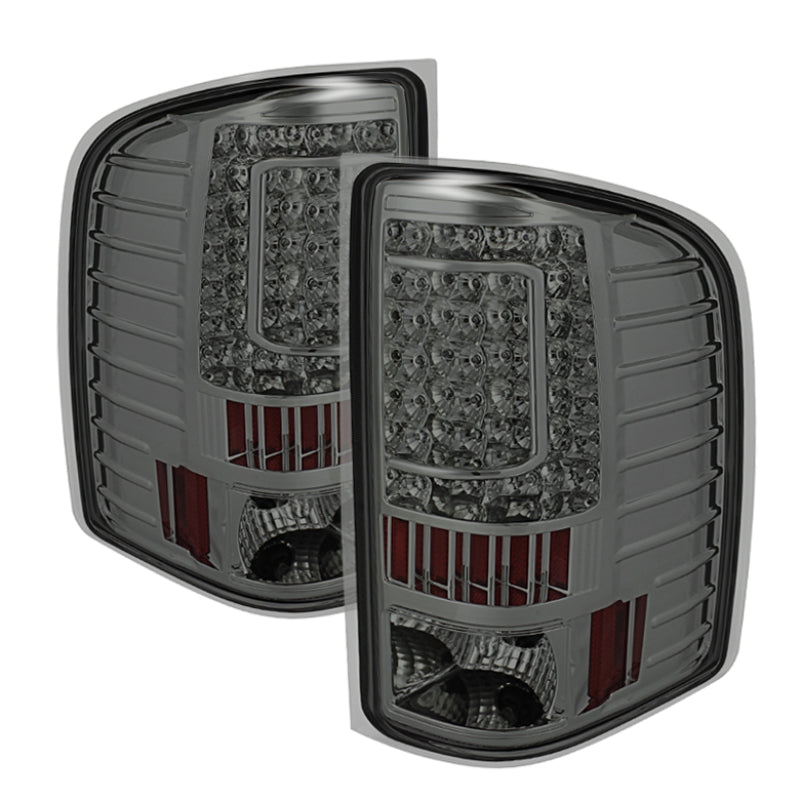 5079770 Xtune fits Chevy 07-13 Silverado LED Tail Lights Smoke ALT-ON-CS07-LED