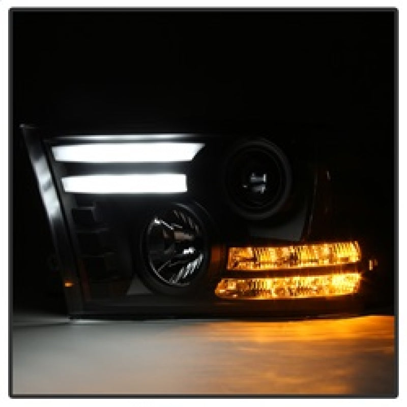 Spyder 5081001 fits Dodge 09-12 Ram Projector Headlights Light Bar DRL Black PR