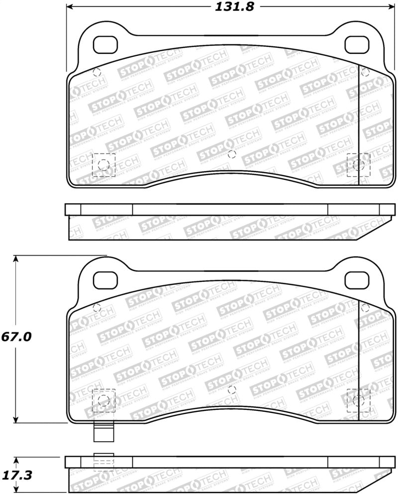 Stoptech 308.0968 Street Brake Pads