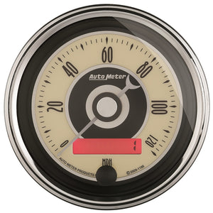 AutoMeter 1187 AutoMeter Gauge Speedometer 3-3/8in. 120MPH Elec. Programmable Cruiser Ad
