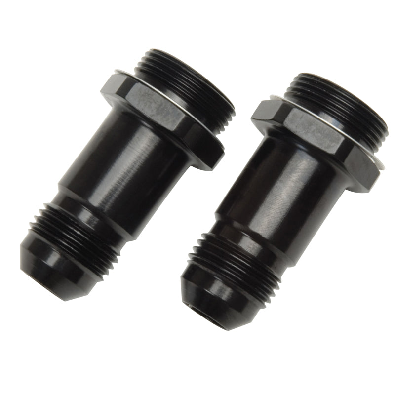 Russell 640213 Performance -8 AN Carb Adapter Fittings (2 pcs.) (Black)
