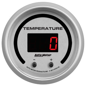 AutoMeter 6754-UL Autometer 52.4mm Silver Switchable 60-340 Degrees F/40-170 Degrees C Ultra-Lite Elite Digital Gauge