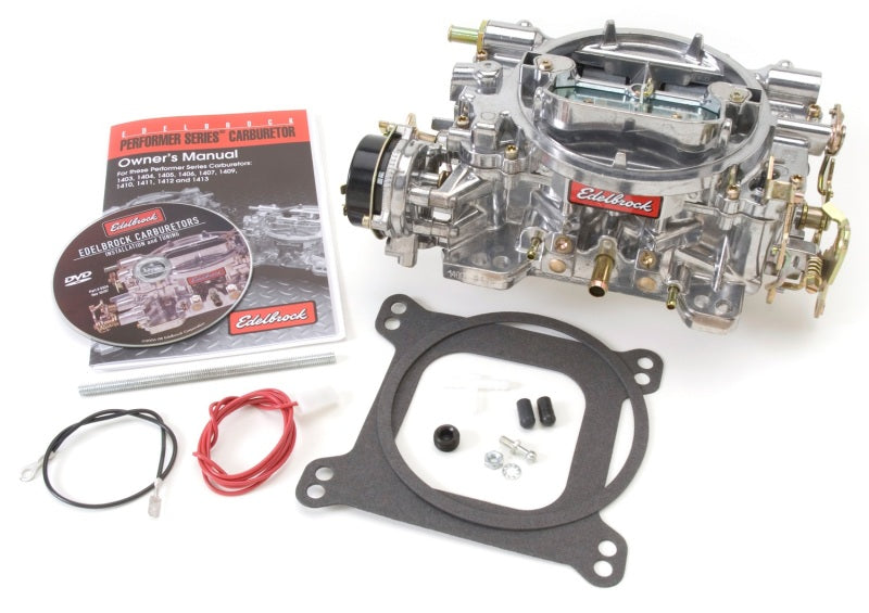 Edelbrock 1403 Carburetor Performer Series 4-Barrel 500 CFM Electric Choke Satin Finish