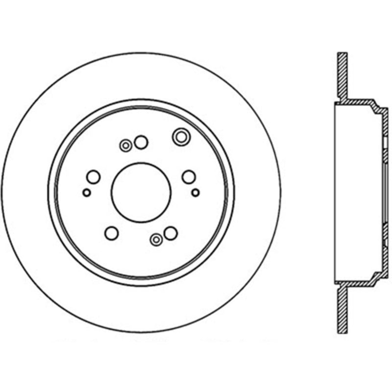 Stoptech 120.40072CRY 09-15 Honda Pilot / 11-17 Honda Odyssey Rear Premium CryoStop Brake Rotor