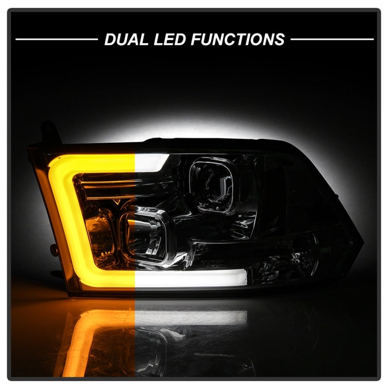 Spyder 5086259 fits Dodge 09-16 Ram 1500 Ver 2 Proj Headlight - Light Bar Turn