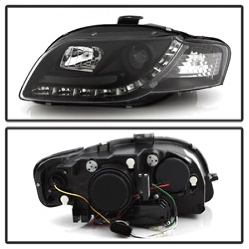 Spyder 5008572 fits Audi 06-08 A4 Projector Headlights Halogen Model Only - DRL