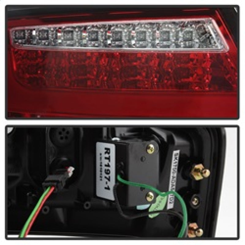 Spyder 5083258 fits Audi 08-12 A5 LED Tail Lights - Red Clear ALT-YD-AA508V2-LE